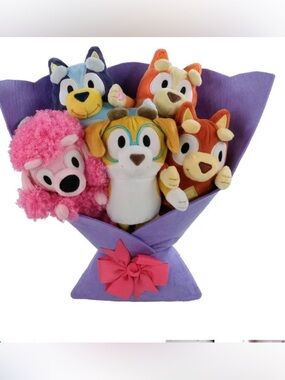 💐Ruz Full family of 5 Bluey family Plush  Bouquet